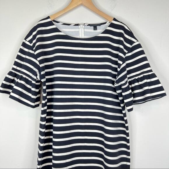 J. Crew Black and White Striped Midi Dress - Picture 3 of 11